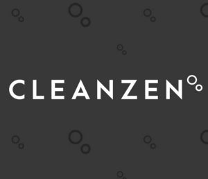 Cleanzen Cleaning Services logo on a black background.
