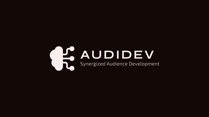 A logo featuring the word audidev.